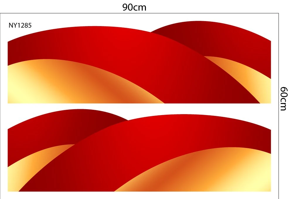 Decal Trang Trí Tết Chân Tường Họa Tiết Đỏ Mẫu 2