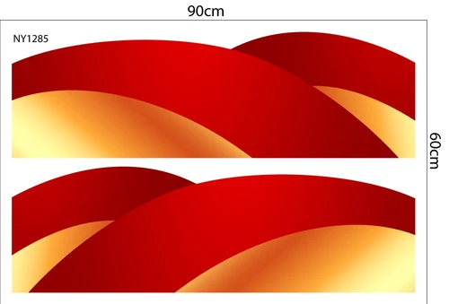 Decal Trang Trí Tết Chân Tường Họa Tiết Đỏ Mẫu 2