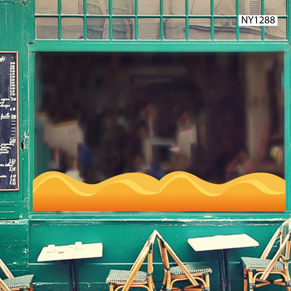 Decal Trang Trí Tết Chân Tường Họa Tiết Màu Cam