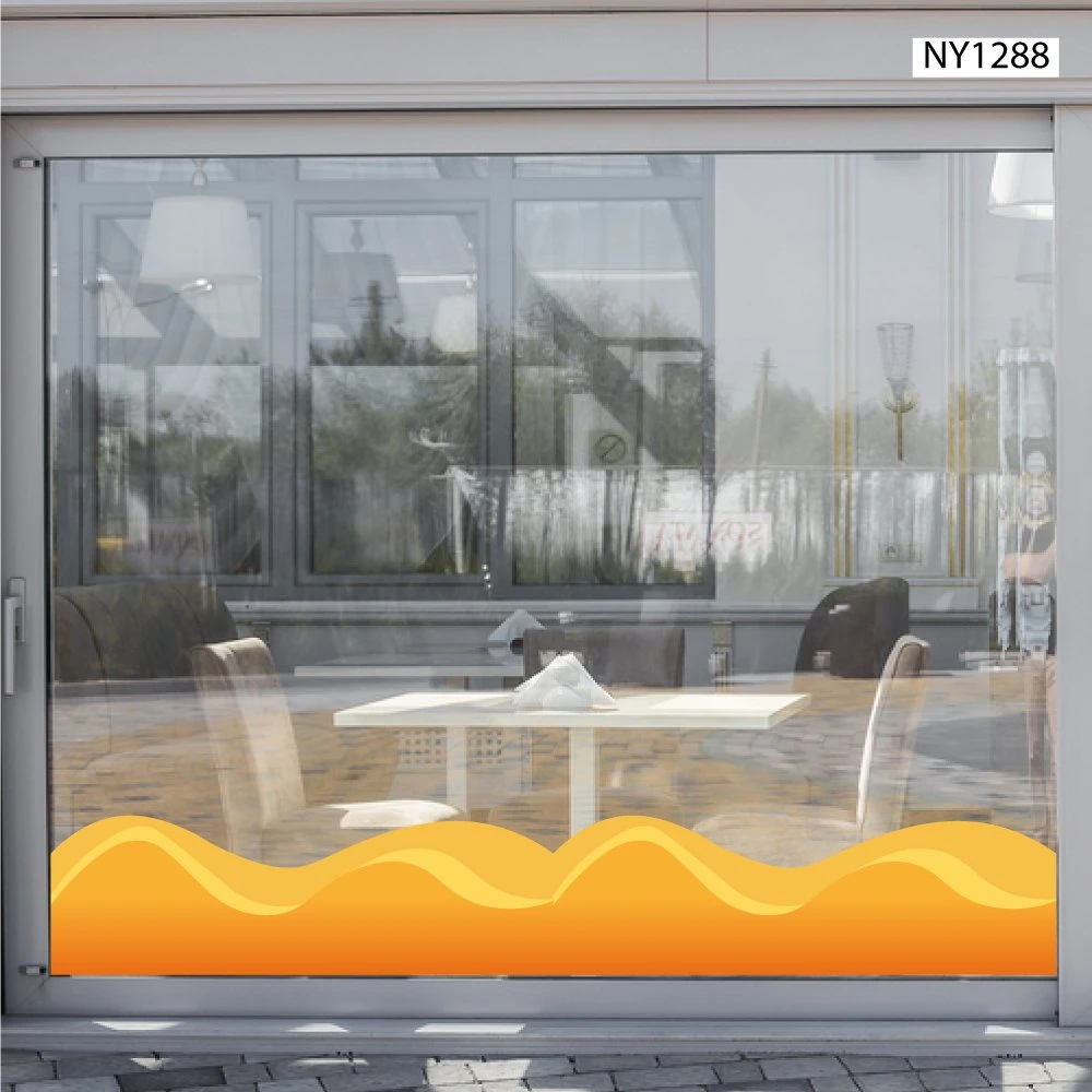 Decal Trang Trí Tết Chân Tường Họa Tiết Màu Cam