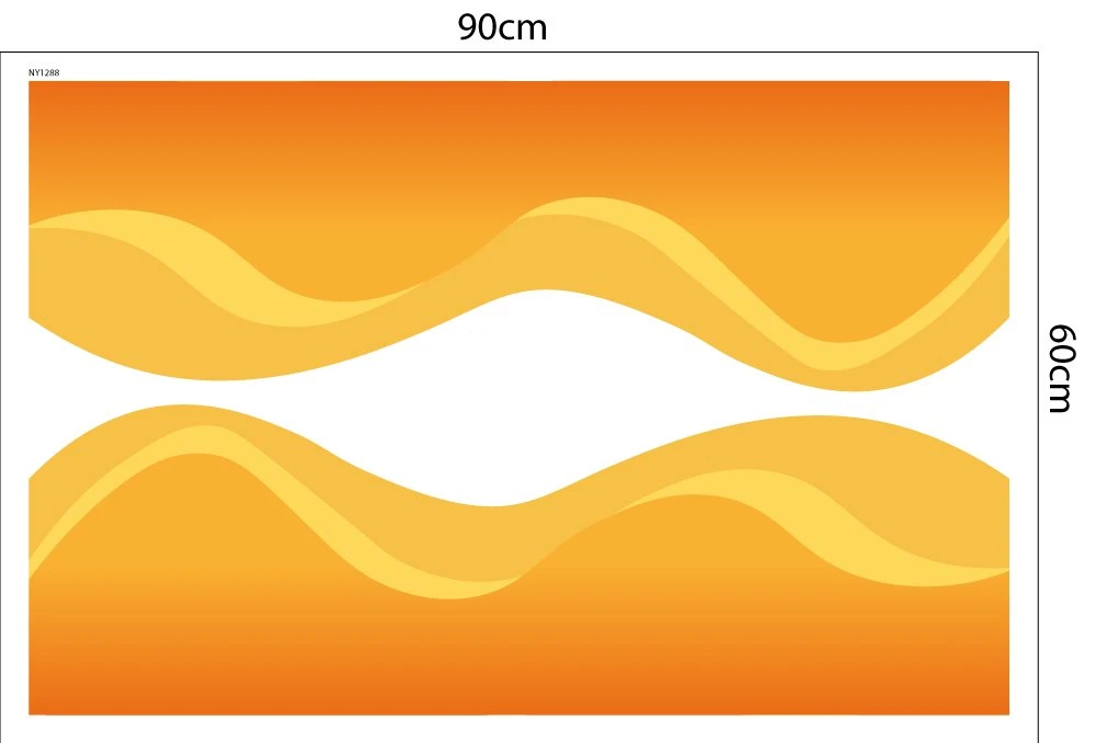 Decal Trang Trí Tết Chân Tường Họa Tiết Màu Cam