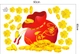 Decal Trang Trí Tết Túi Tiền Phát Tài Phát Lộc Mẫu 2