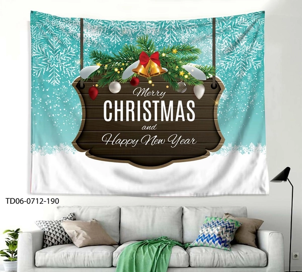 Tranh Vải Treo Tường Trang Trí Hình Bảng Gỗ Noel