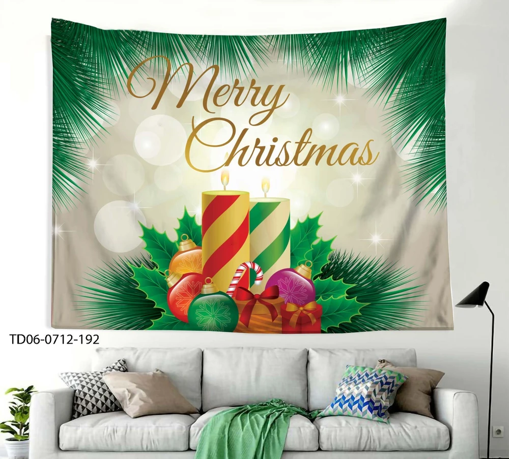 Tranh Vải Treo Tường Trang Trí Noel Hình Nến