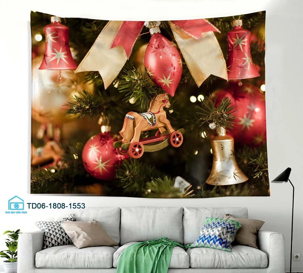 Tranh Vải Treo Tường Trang Trí Noel Mẫu 2