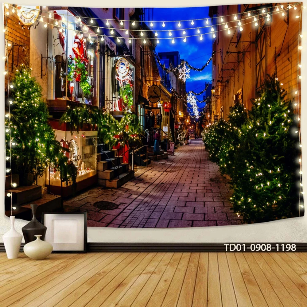 Tranh Vải Treo Tường Trang Trí Cây Thông Noel Mẫu 12