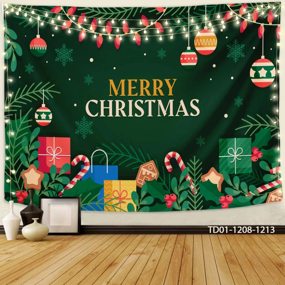 Tranh Vải Treo Tường Trang Trí Noel Merry Christmas Mẫu 5