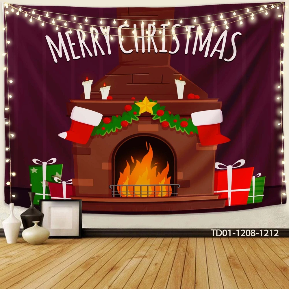 Tranh Vải Treo Tường Trang Trí Noel Merry Christmas Mẫu 6