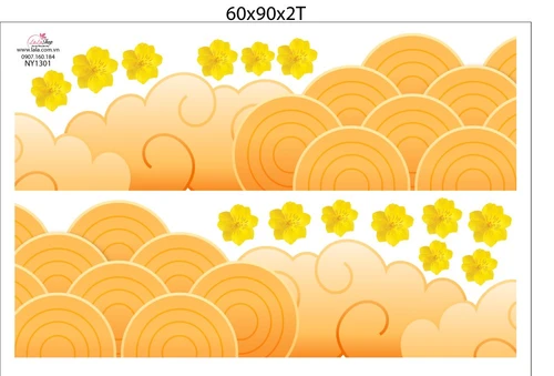 Combo Decal Trang Trí Tết Xuân Bính Ngọ An Khang Thịnh Vượng 2026