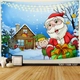 Tranh Vải Treo Tường Trang Trí Ông Già Noel Tặng Quà Mẫu 6