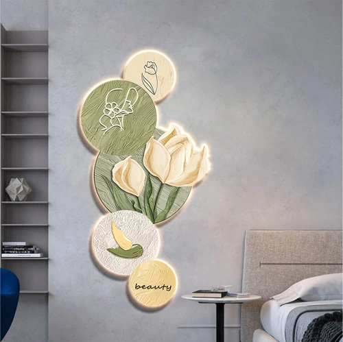 Tranh Đèn Led Tráng Gương Pha Lê nghệ thuật đơn giản 242