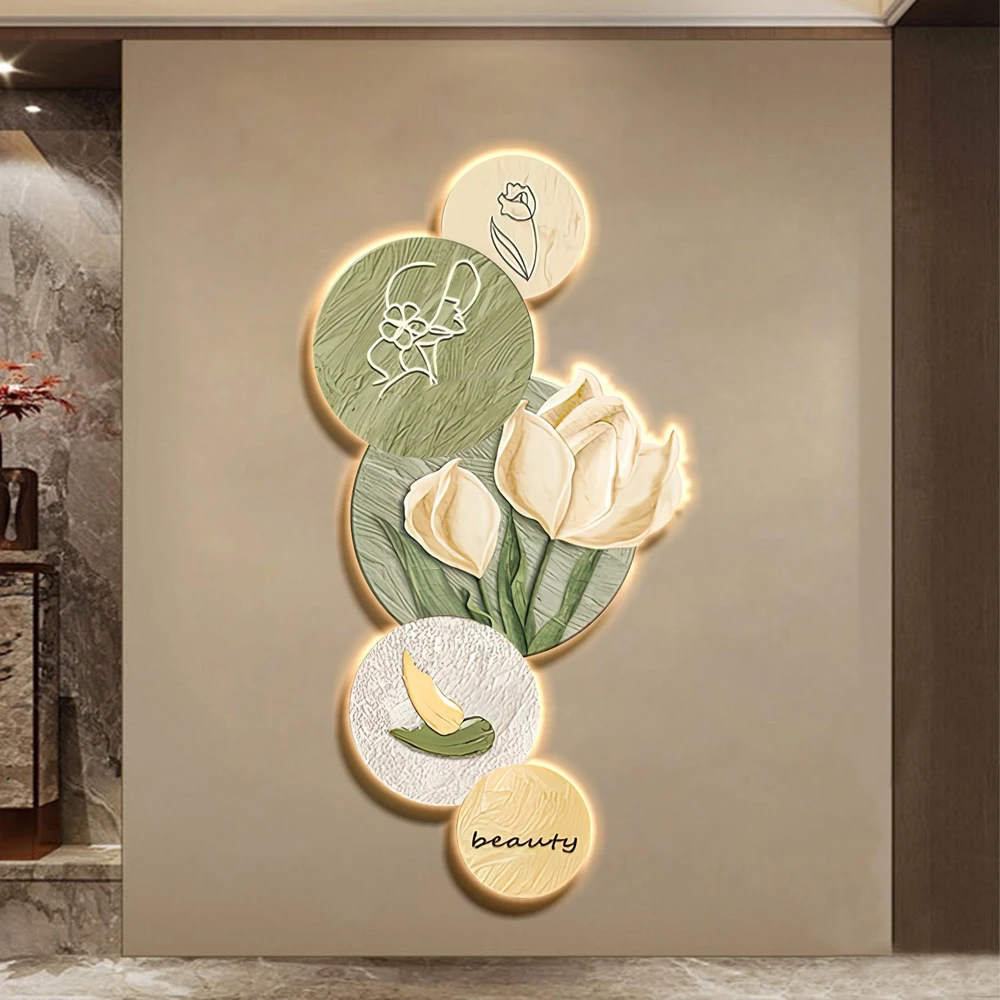 Tranh Đèn Led Tráng Gương Pha Lê nghệ thuật đơn giản 242