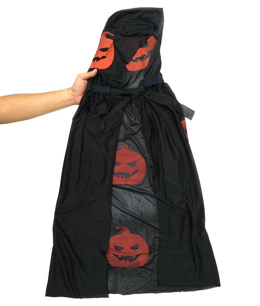 Áo choàng hóa trang halloween bí ngô 031 Size 120cm