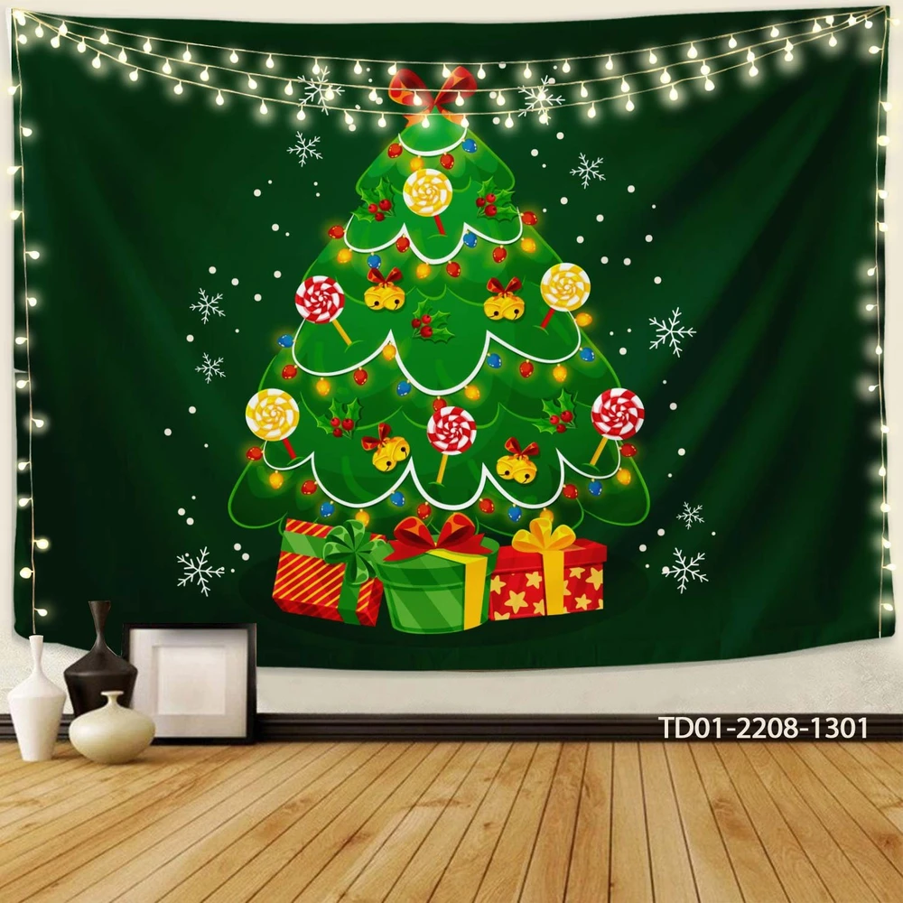 Tranh Vải Treo Tường Trang Trí Noel Cây Thông Noel Mẫu 7