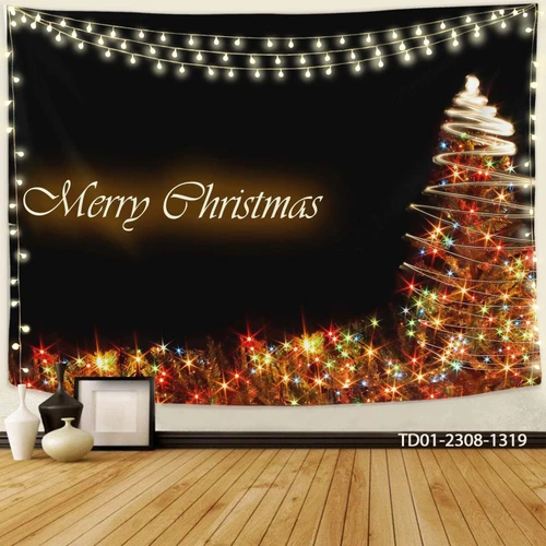 Tranh Vải Treo Tường Trang Trí Noel Merry Christmas Mẫu 21