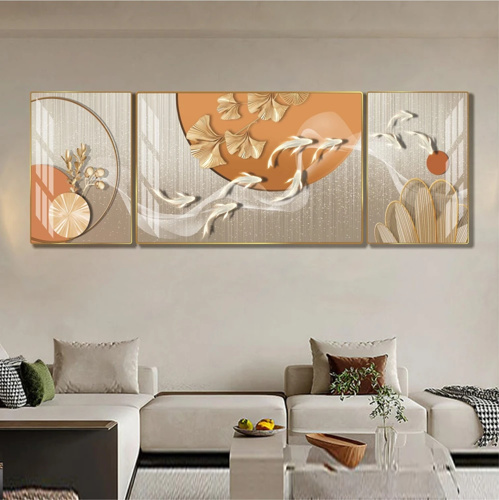 Tranh treo tường cửu ngư quần hội mẫu 934