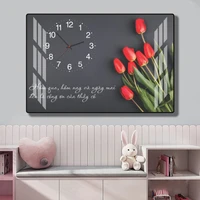 Tranh Đồng Hồ Thư Pháp Hoa Tulip Tặng Ngày Nhà Giáo Việt Nam 20-11