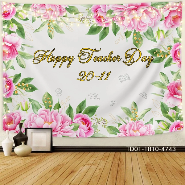 Tranh vải treo tường happy teacher day