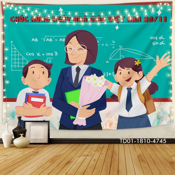 Tranh Vải Treo Tường Chúc Mừng Ngày Nhà Giáo Việt Nam 20/11