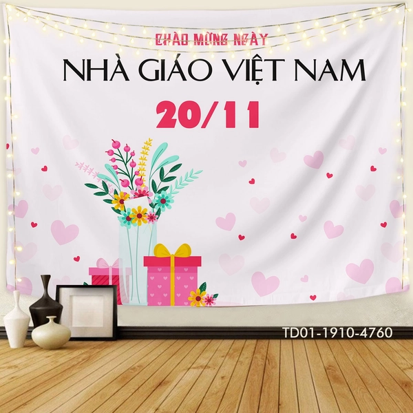 Tranh Vải Treo Tường Chào Mừng Ngày Nhà Giáo Việt Nam 20/11