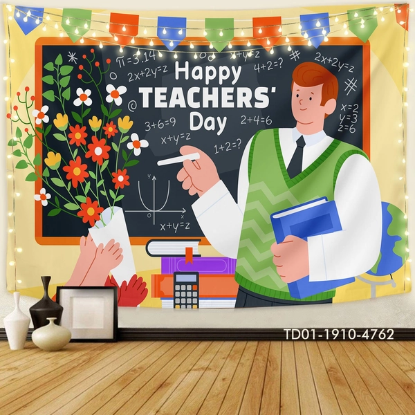 Tranh vải treo tường happy teacher day