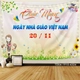 Tranh Vải Treo Tường Chúc Mừng Ngày Nhà Giáo Việt Nam 20/11
