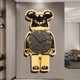 Tranh đèn LED tráng gương Bearbrick kèm đồng hồ nghệ thuật hiện đại 241