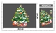 Decal tĩnh điện 2 mặt trang trí noel cây thông noel và những người bạn mẫu 2
