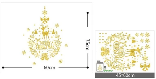 Decal 2 mặt trang trí noel Cây Thông Sắc Màu