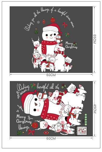 Decal trang trí noel Người Tuyết Và Những Người Bạn