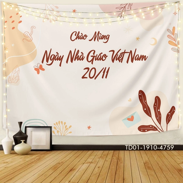 Tranh Vải Treo Tường Chào Mừng Ngày Nhà Giáo Việt Nam 20/11