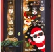 Decal Noel 2 Mặt Ông Già Noel Và Tuần Lộc Trang Trí Giáng Sinh