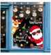 Decal Noel 2 Mặt Ông Già Noel Và Tuần Lộc Trang Trí Giáng Sinh