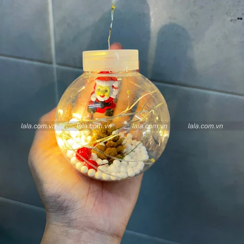 Đèn led đom đóm kèm 10 bóng hình cây thông quả châu cherry nháy nhiều chế độ