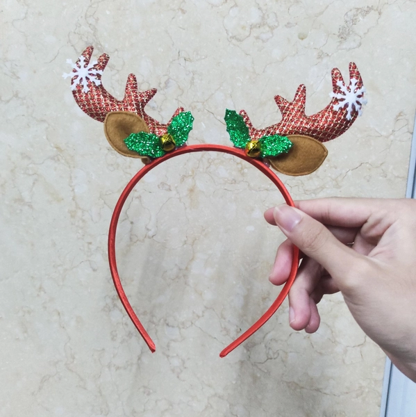 Băng đô cài tóc sừng tuần lộc mẫu 026