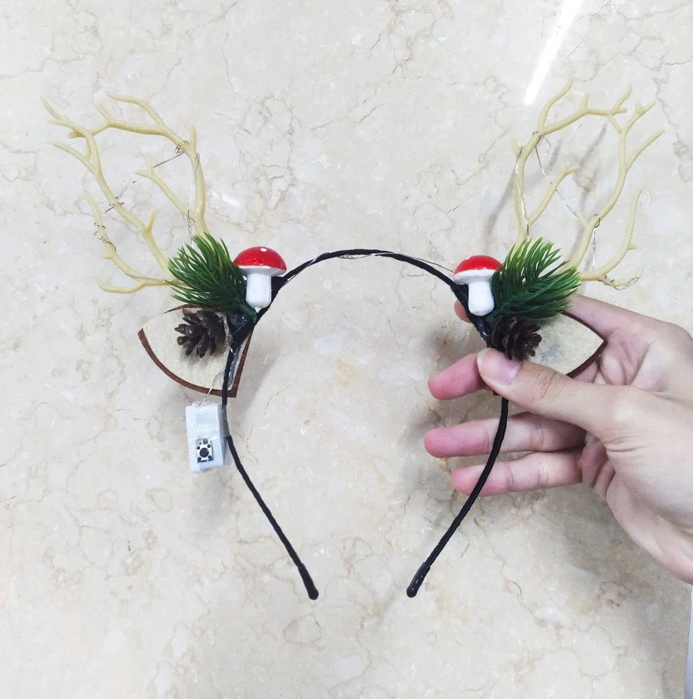 Băng đô sừng tuần lộc nấm lùn mẫu 025