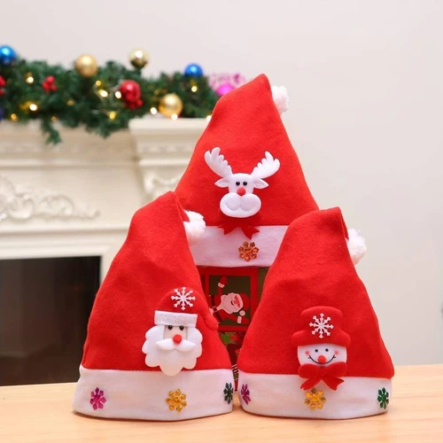 Nón noel nhung đỏ trắng mẫu 027