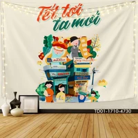 Tranh vải treo tường trang trí tết tới ta mới