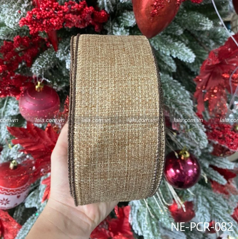 Đồ Trang Trí Noel 10m Dây Ruy Băng Nâu