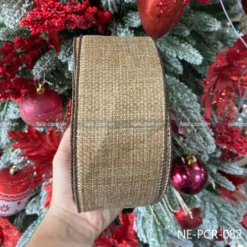 Đồ Trang Trí Noel 10m Dây Ruy Băng Nâu