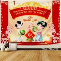 Tranh vải treo tường trang trí tết nguyên đán