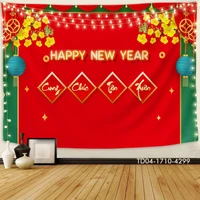 Tranh vải treo tường trang trí tết cung chúc tân xuân mẫu 1