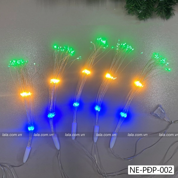 Đèn pháo hoa 3 tầng đủ màu 9 chế độ nháy trang trí noel, tết dùng điện