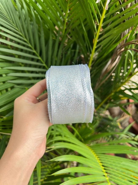 10m ruy băng bạc kim tuyến giáng sinh trang trí cây thông mẫu 126