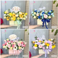 Giỏ hoa hồng sáp thơm quà tặng 20.11 mẫu 858