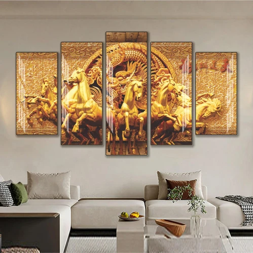 Tranh treo tường mã đáo thành công tranh trí phòng khách hiện đại mẫu 944