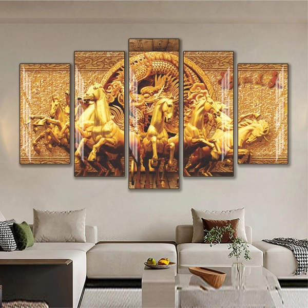 Tranh treo tường mã đáo thành công tranh trí phòng khách hiện đại mẫu 944