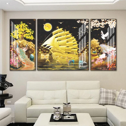 Tranh treo tường thuận buồm xuôi gió phong thủy phòng khách mẫu 943