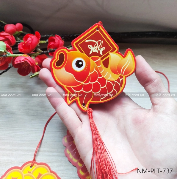 Set 6 Lộc Treo Chữ Thư Pháp Trang Trí Tết Phát Tài Phát Lộc