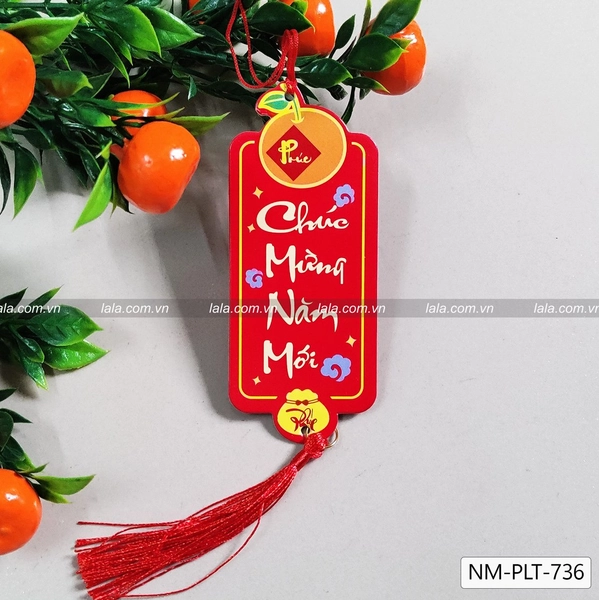 Set 6 Lộc Treo Chữ Thư Pháp Trang Trí Tết